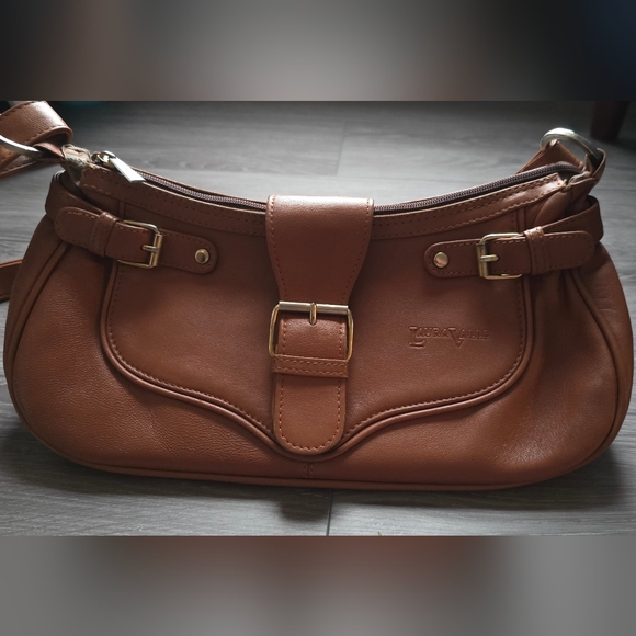 Laura Valle Tan Shoulder Bag Spain Vintage Style Leather Western Costal Cowgirl - Picture 3 of 11